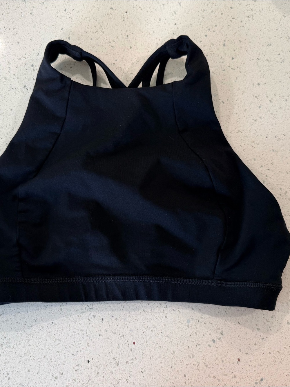 Lulu Black High-Neck Sports Bra - 8